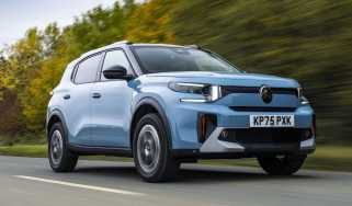 Citroen C3 Aircross being driven in the UK - front tracking 